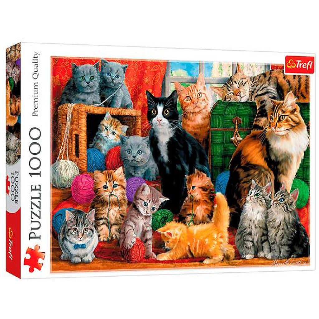Trefl: Macskatalálkozó 1000 db-os puzzle - 1. Kép