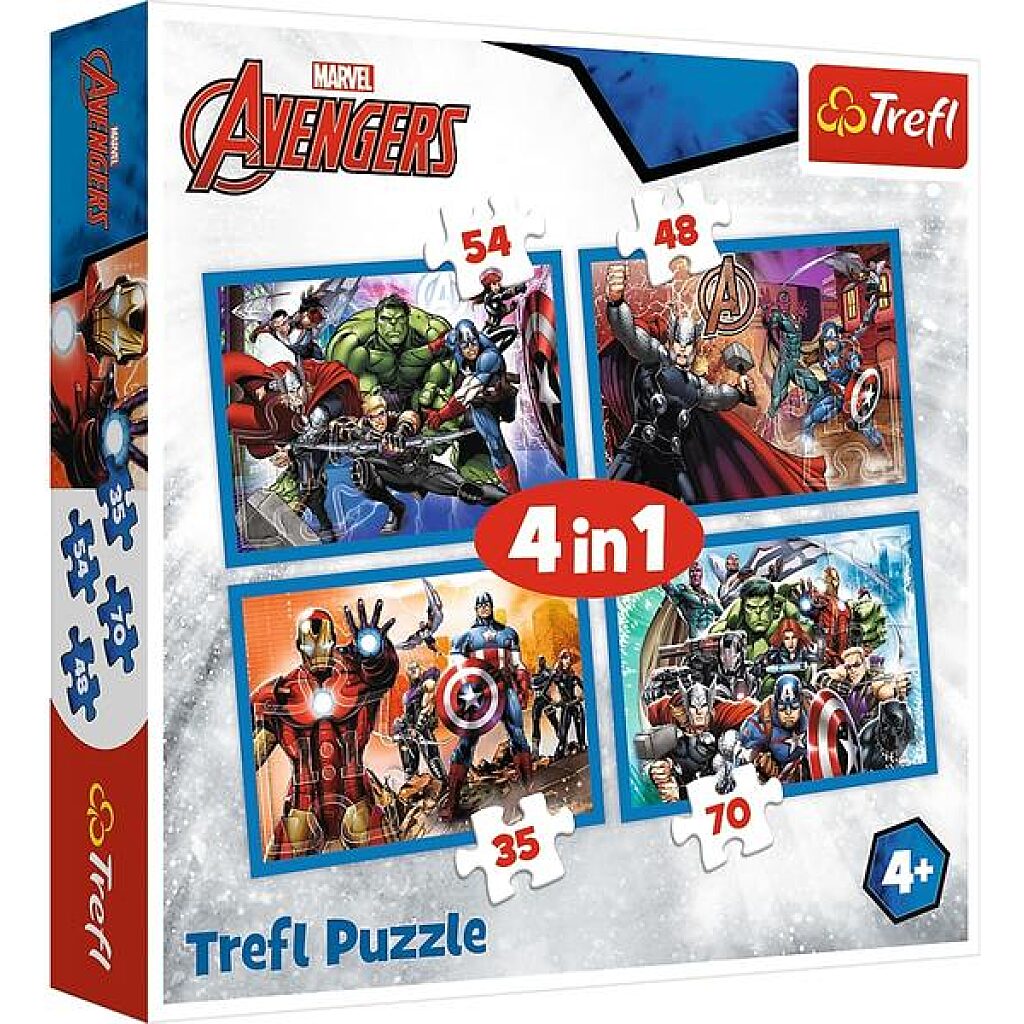 Trefl: Marvel - Rettenthetetlen Bosszúállók 4 az 1-ben puzzle - 1. Kép