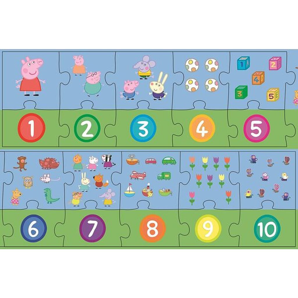 Trefl: Peppa malac - Tanuljunk számolni 20 db-os puzzle - 3. Kép