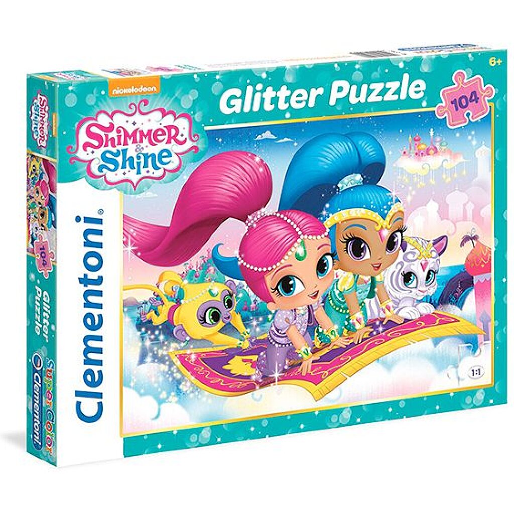 Clementoni Puzzle - Shimmer és Shine csillámos 104 darabos - 1. Kép