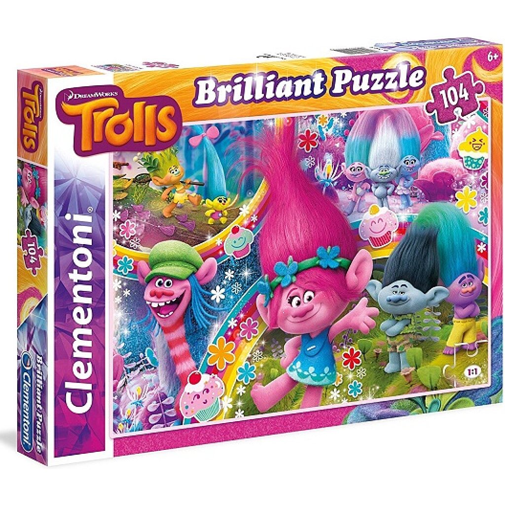 Clementoni Puzzle - Trolls 104 darabos - 1. Kép