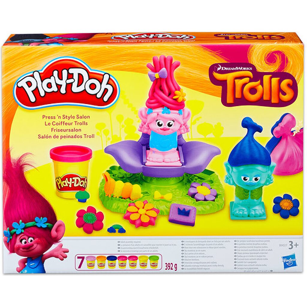 Play-Doh Trollok: hajszalon 7 darabos gyurma szett - 1. Kép