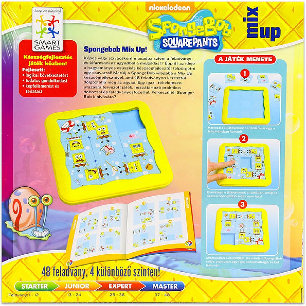 Smart Games: SpongyaBob Mix Up készségfejlesztő játék - 2. Kép