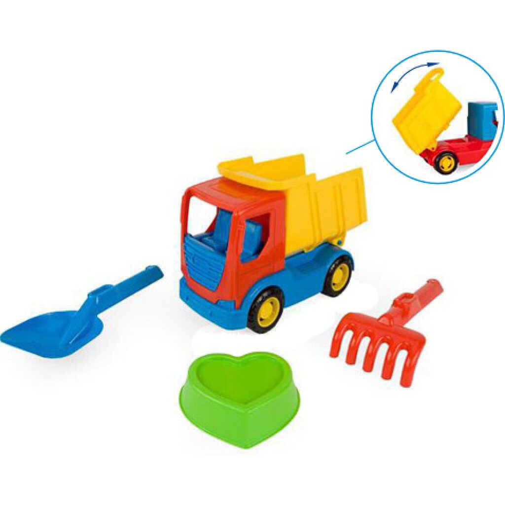 Techtruck Dömper Homokozószettel - 1. Kép