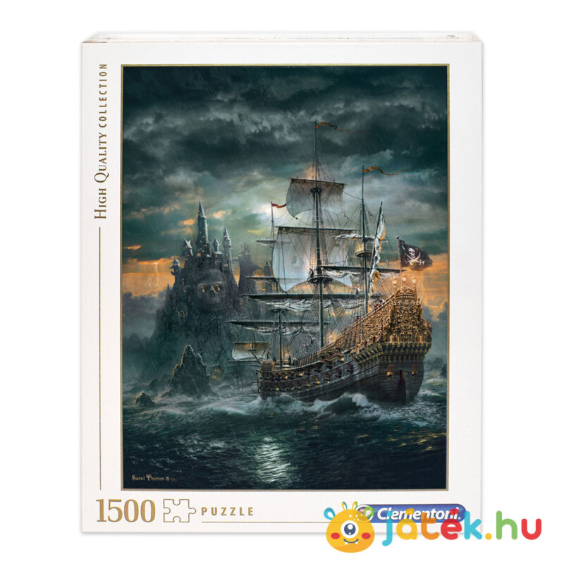 1500 darabos A kalózhajó kirakó (The Pirate Ship Puzzle) előről - Clementoni 31682