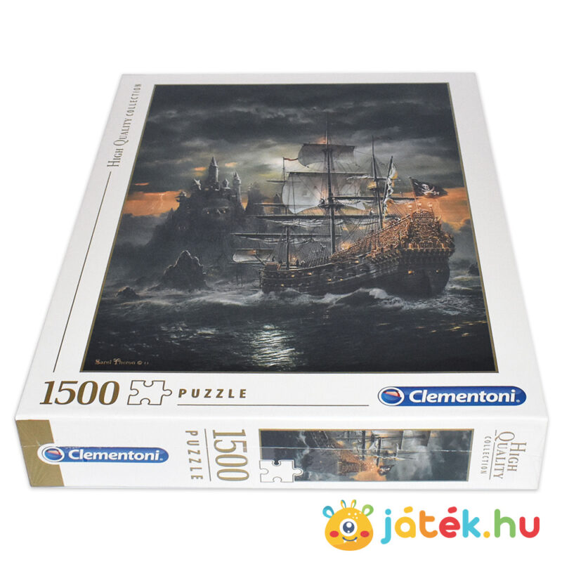 1500 darabos A kalózhajó kirakó (The Pirate Ship Puzzle) fektetve - Clementoni 31682
