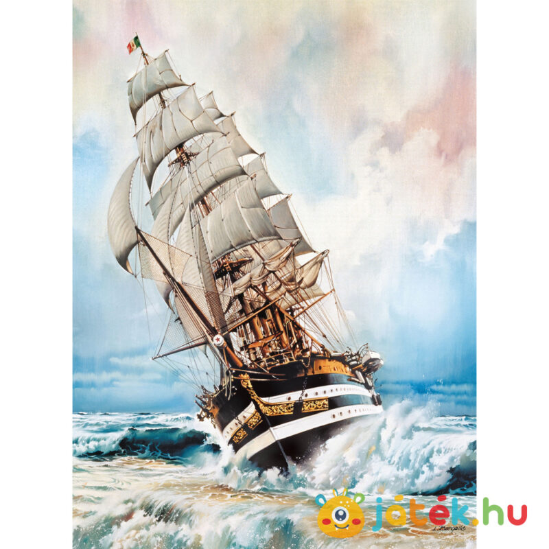 1000 darabos Amerigo Vespucci hajós puzzle kirakott képe - Clementoni 39415