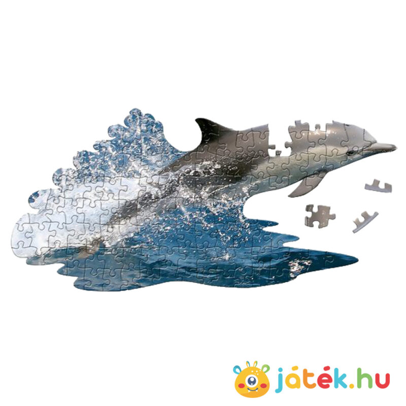 100 darabos élethű delfin forma puzzle kirakott képe - Wow Junior Puzzle