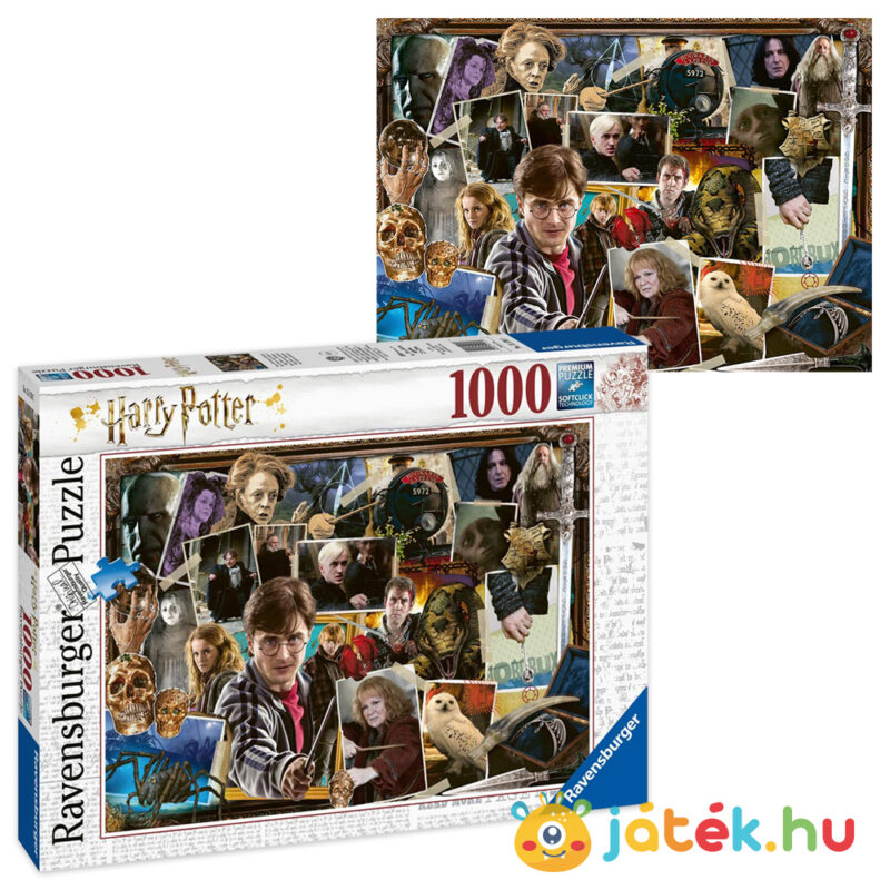 1000 darabos Harry Potter vs Voldemort puzzle képe és doboza - Ravensburger 151707