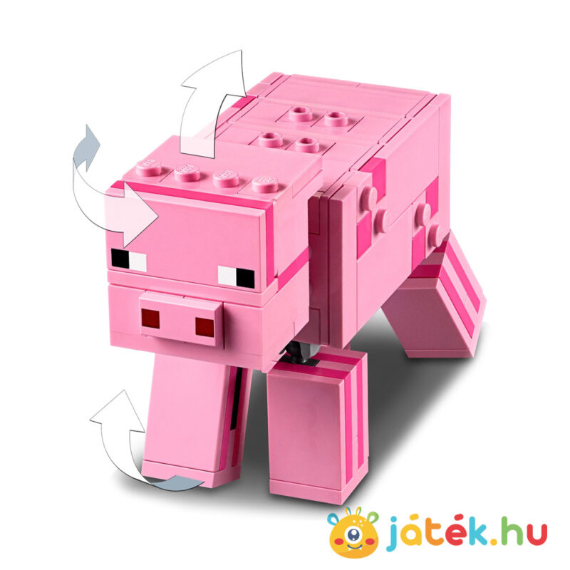 Minecraft Lego 21157: Mozgatható Bigfig rózsaszín malac