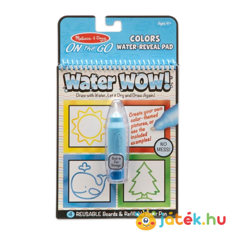 Rajzolás vízzel: színek és formák csomagolása - Melissa & Doug Water Wow! kreatív játék