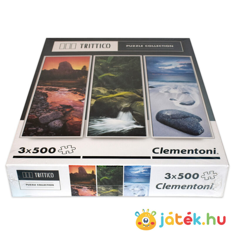 3 x 500 darabos természet kirakó doboza fektetve (Nature puzzle) - Clementoni Trittico Collection 39800