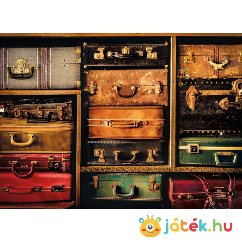 1000 darabos utazás puzzle (bőröndök kirakó) kirakó képe - Clementoni 39423