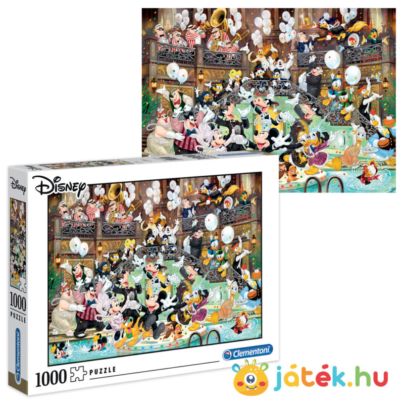 1000 darabos Disney gála puzzle képe és csomagolása - Clementoni 39472