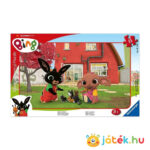 Bing Nyuszi és barátai keretes puzzle: Bing a kertben (játék a cicákkal) - 15 db - Ravensburger 51007