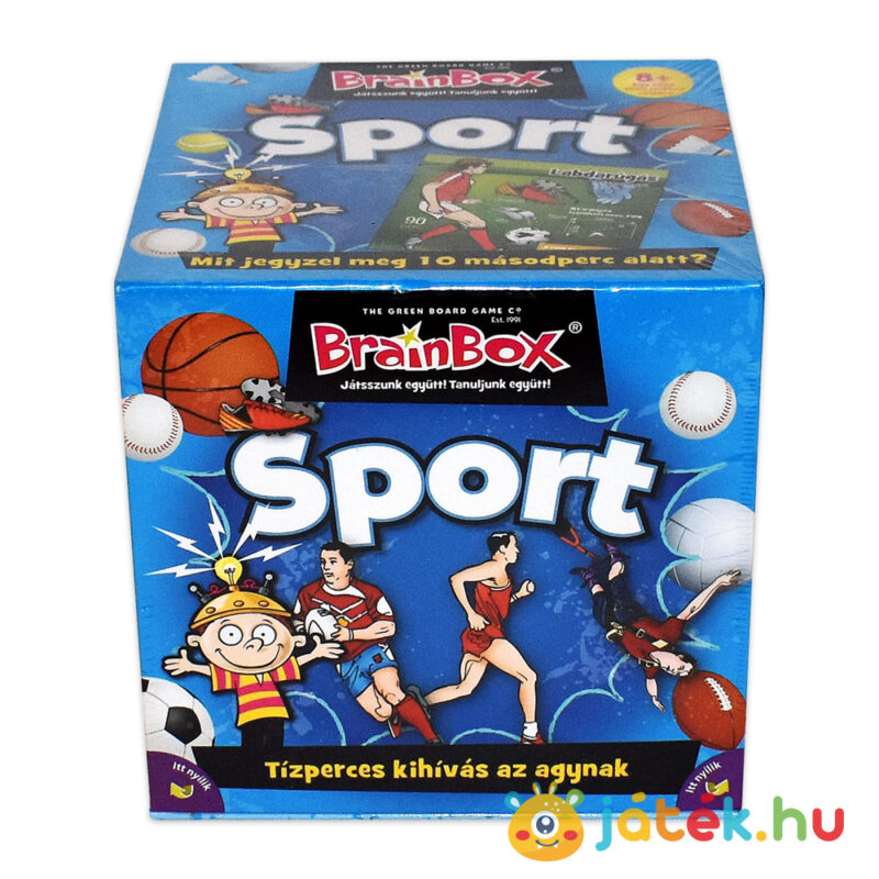 Brainbox: Sport memóriafejlesztő társasjáték doboza előről