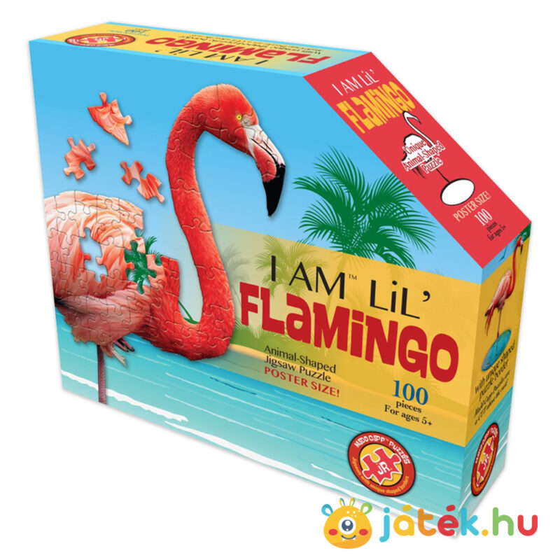 100 darabos flamingó forma puzzle - Wow Puzzle Junior