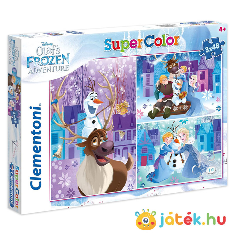 Jégvarázs: Olaf kalandjai puzzle - 3x48 db - Clementoni SuperColor 25228