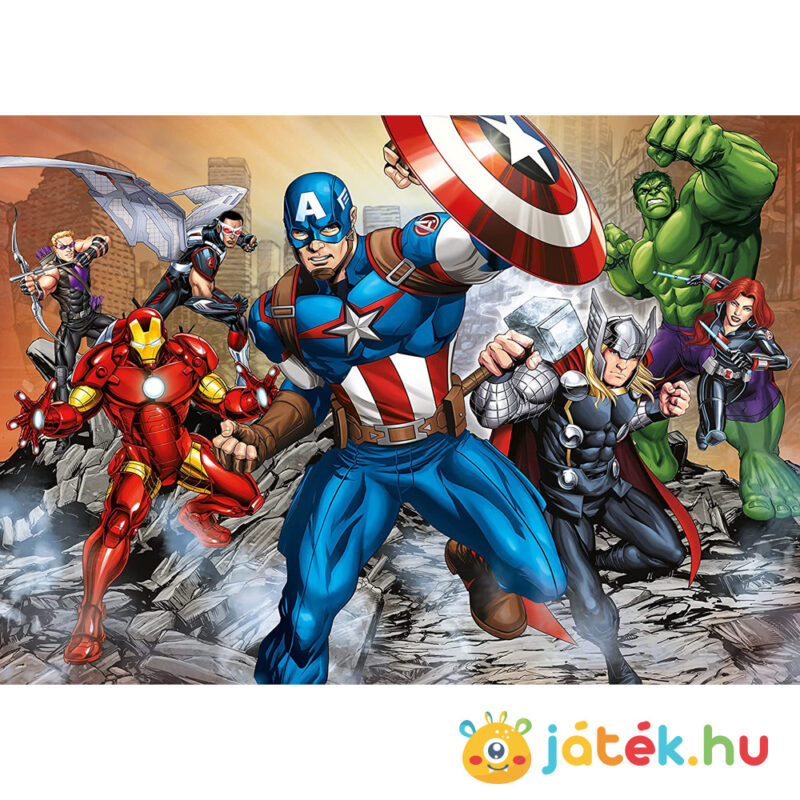 Marvel: Bosszúállók puzzle (4in1) Amerika Kapitánya és csapata - 20-60-100-180 darabos - Clementoni SuperColor Progressive 07722