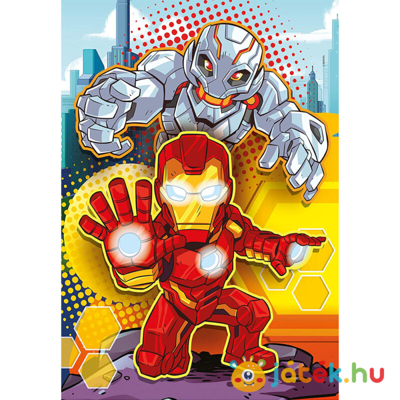 Marvel: Szuperhősök (Super Hero Adventures) puzzle (Vasember és Ultron) - 3x48 db - Clementoni SuperColor 25248