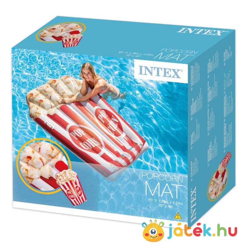 178x124 cm Popcorn alakú felfújható strand matrac csomagolása - Intex 58779