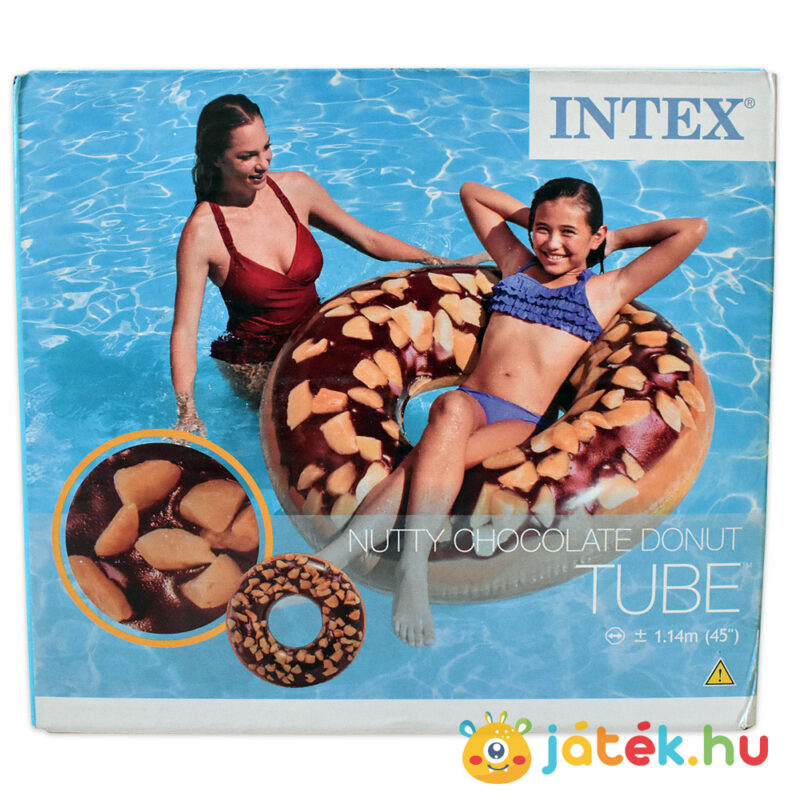 Intex 56262: Csokis, mogyorós fánk mintás úszógumi doboza (114 cm)