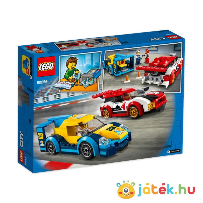 Lego City 60256: Versenyautók doboza hátulról