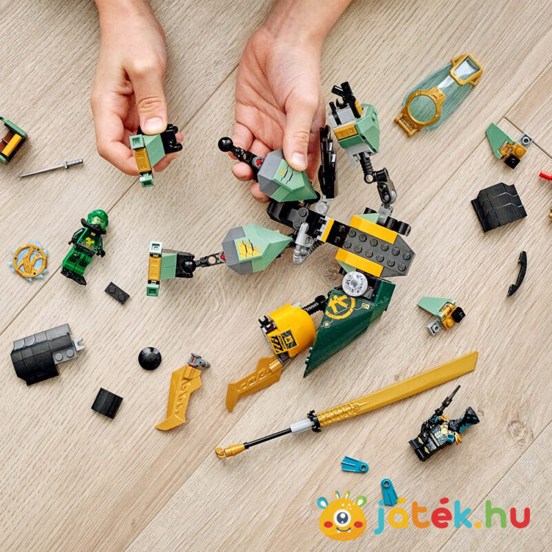 Lego Ninjago 71750: Llyoyd hidrorobot építés közben