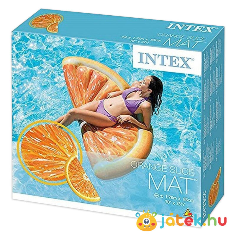 Narancs szelet strand matrac doboza (178x85 cm) - Intex 58763