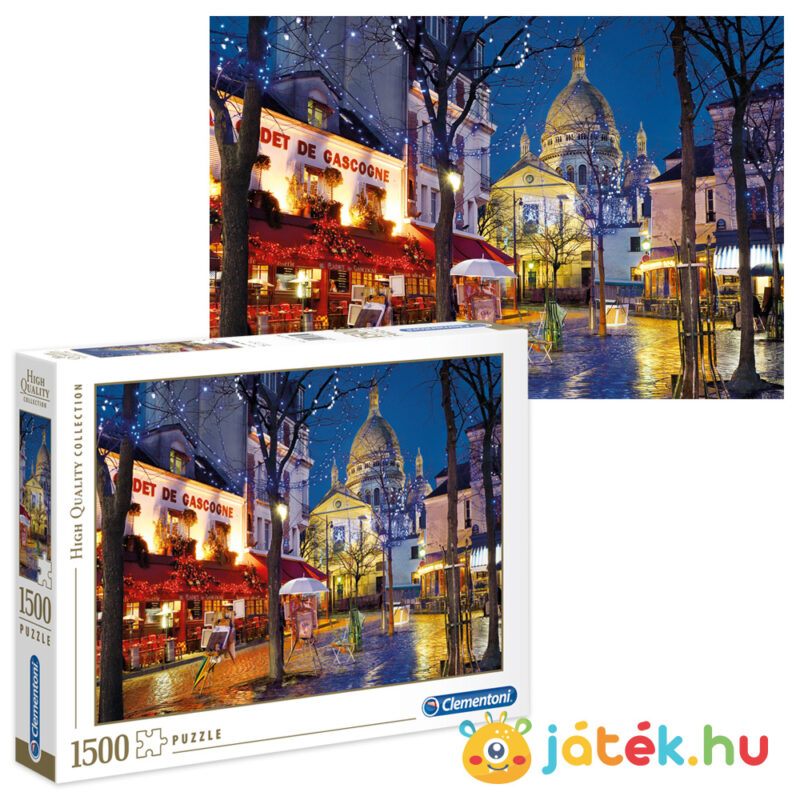 Párizs, Montmartre puzzle képe és doboza - 1500 db - Clementoni 31999
