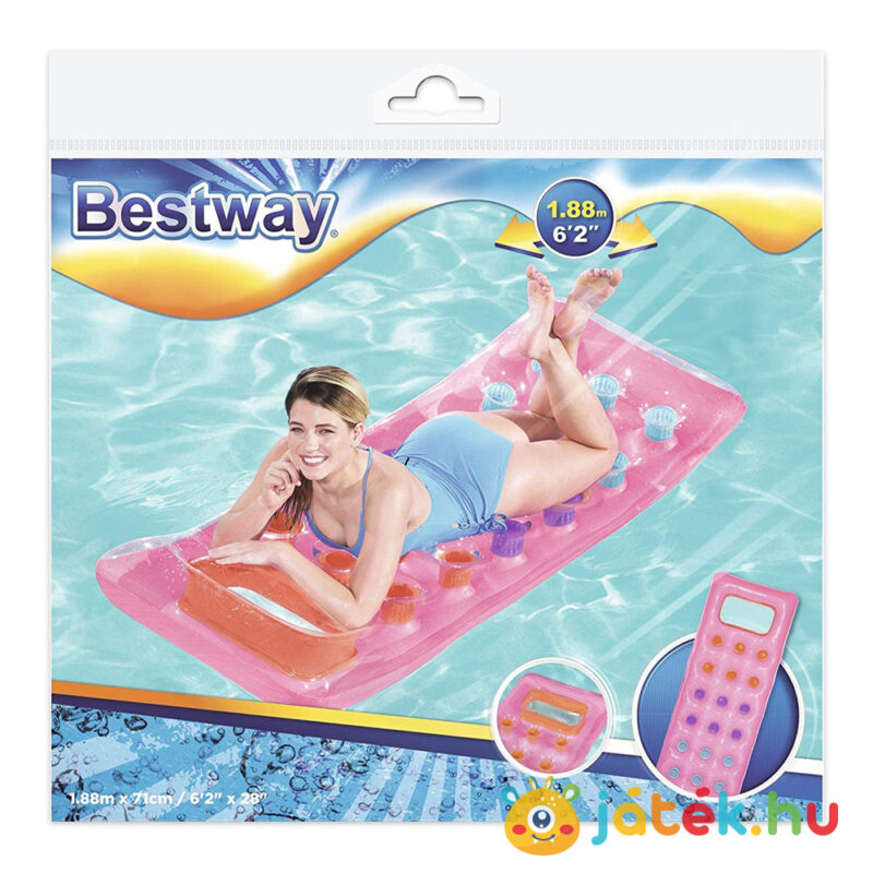 Felfújható, rózsaszín strandmatrac csomagolása - Bestway 43040