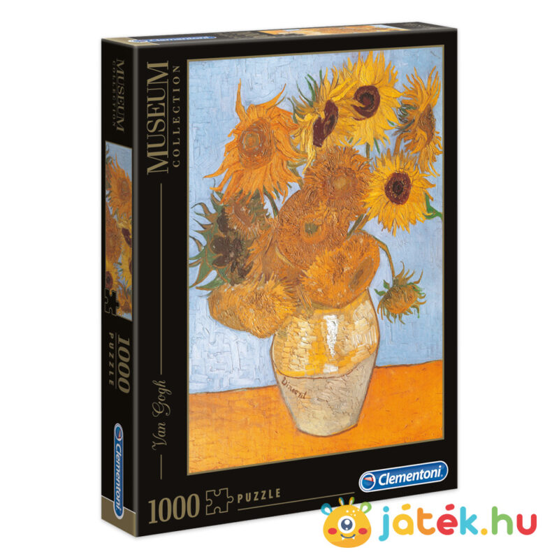 1000 darabos Van Gogh, Napraforgók puzzle - Clementoni Museum Collection 31415