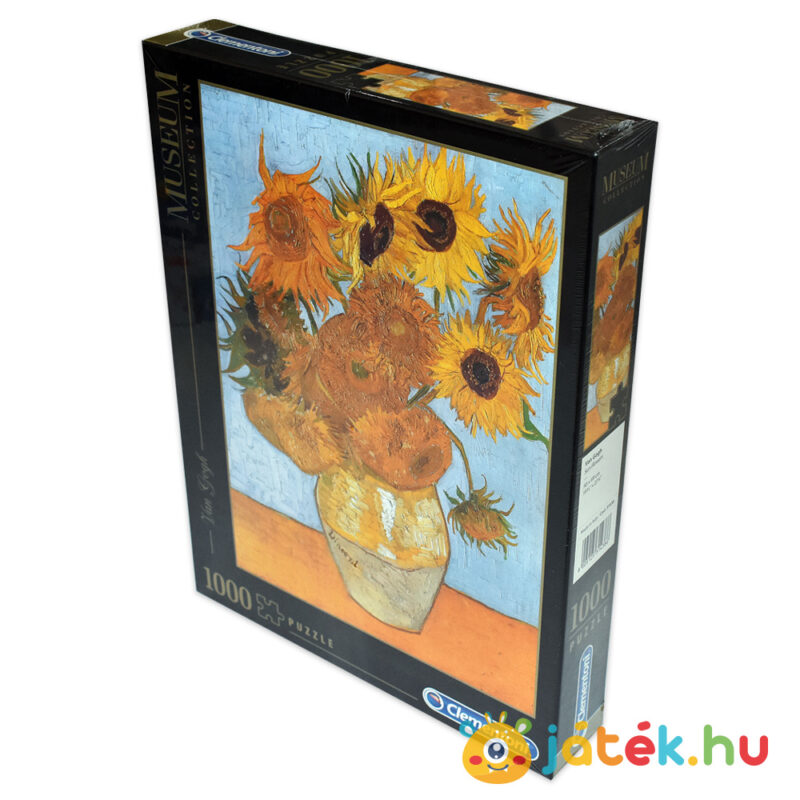1000 darabos Van Gogh, Napraforgók puzzle doboza jobbról - Clementoni Museum Collection 31415