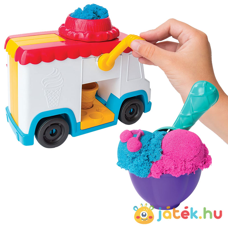 Kinetikus homok: Fagyis kocsi (Kinetic Sand: Ice Cream Truck), készül a fagyi