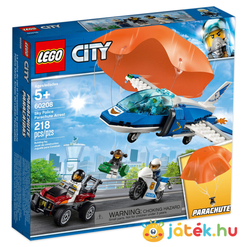 Lego City 60208: Légi rendőrségi ejtőernyős letartóztatás