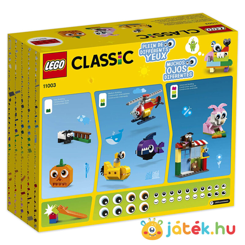 Lego Classic 11003: Kockák és szemek doboza hátulról