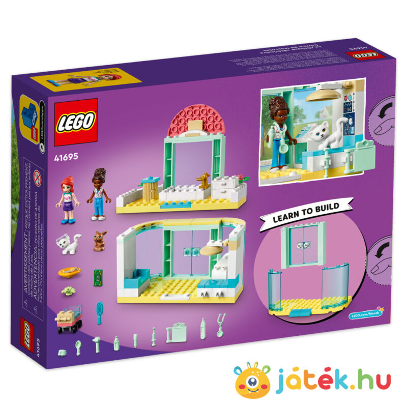 Lego Friends 41695: Állatkorház doboza hátulról