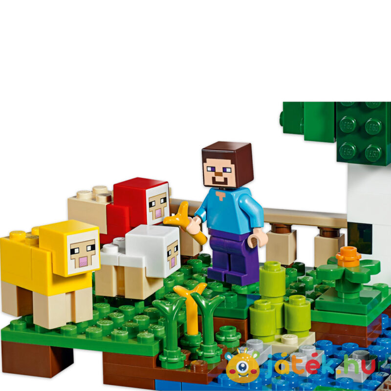 Lego Minecraft 21153: A Gyapjúfarm etetés közben