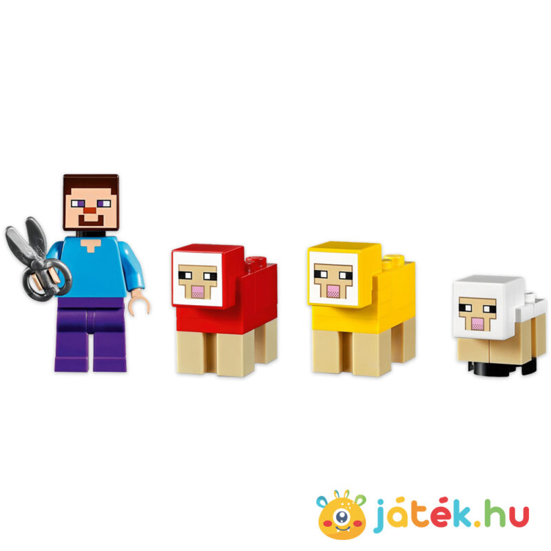 Lego Minecraft 21153: A Gyapjúfarm figurák