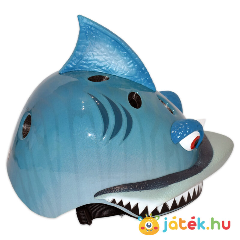 3D cápa mintás gyerek bukósisak oldalról (50-52 cm) - TuffNutz