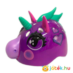 3D színváltós unikornis gyerek bukósisak, lila (50-52 cm.) - TuffNutz