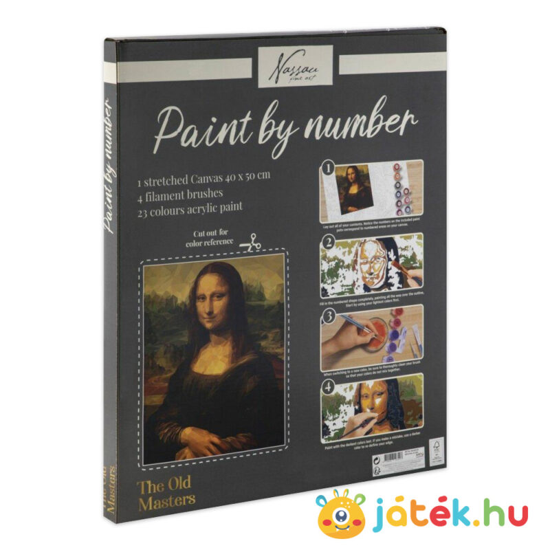 Festés számok szerint: Mona Lisa hátulról (40x50 cm) Kreatív Hobby - CraftArt