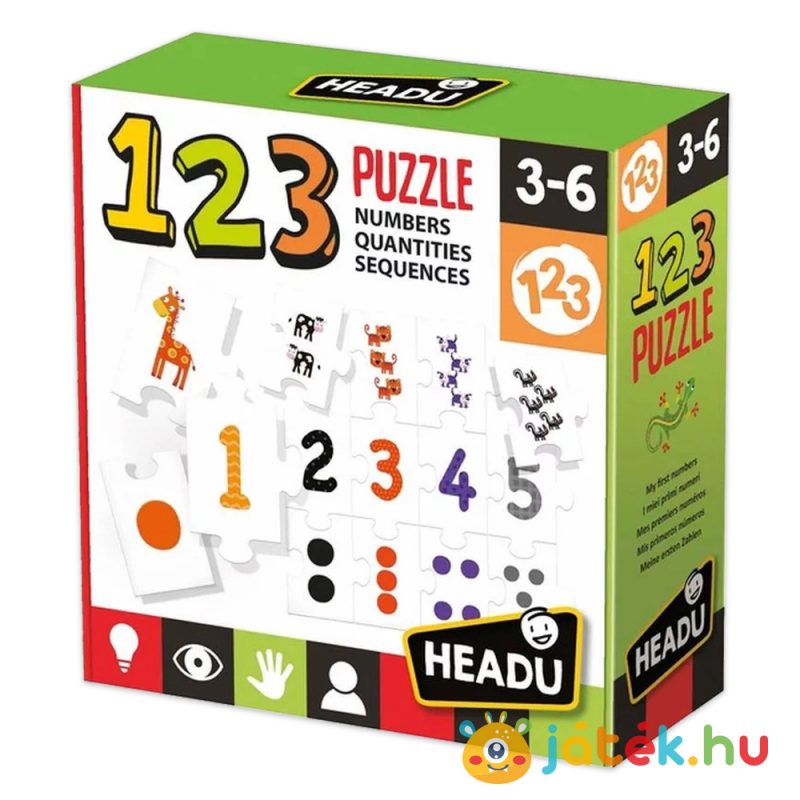 Headu: Számok logikai fejlesztő puzzle és illesztőjáték