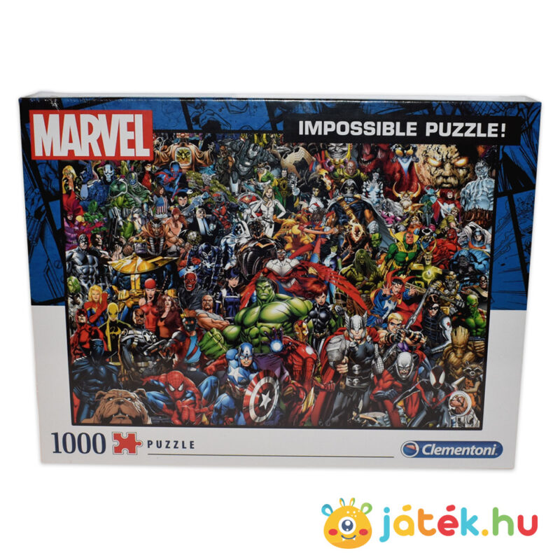 1000 darabos Marvel szuperhősök, a lehetetlen puzzle előről - Clementoni Impossible puzzle 39411