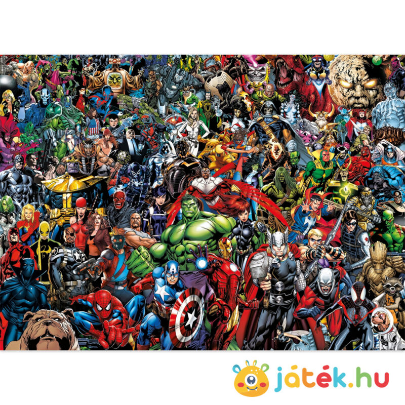 1000 darabos Marvel szuperhősök, a lehetetlen puzzle kirakott képe - Clementoni Impossible puzzle 39411