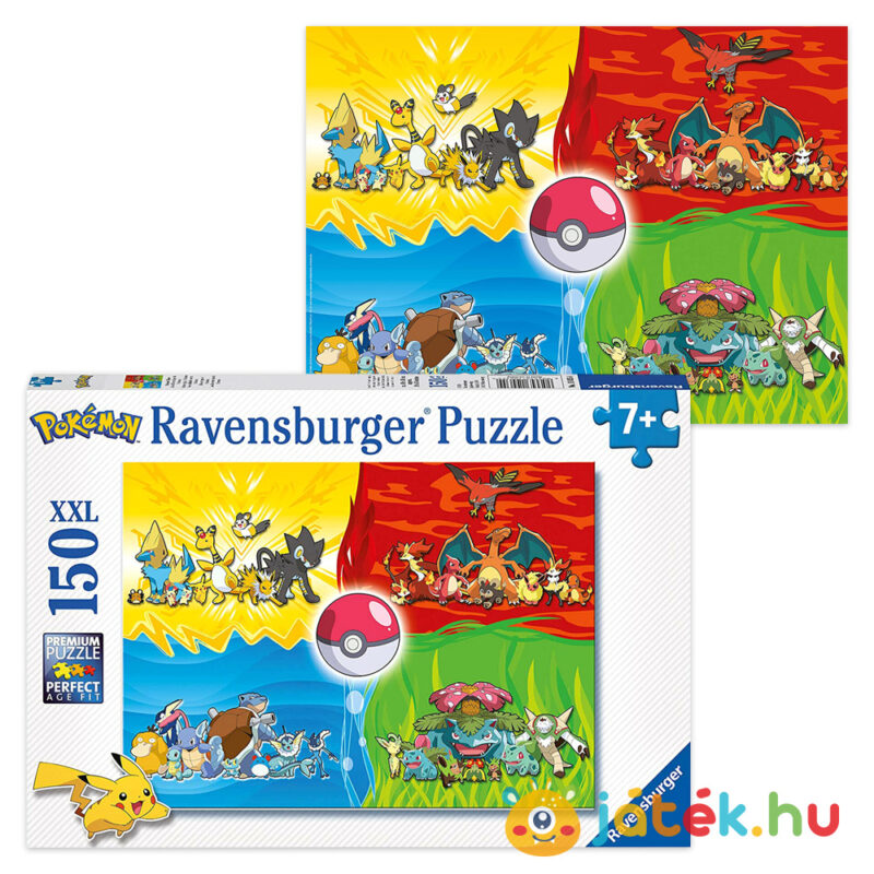 Pokemon puzzle kirakott képe és doboza XXL - 150 darabos - Ravensburger 10035