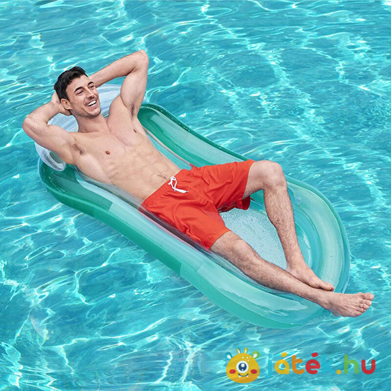Türkizkék Aqua Lounge, felfújható klubfotel hálós strandmatrac a vízben (160x84 cm) - Bestway 43103
