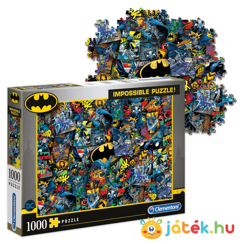 Batman, a lehetetlen puzzle képe és doboza - 1000 db - Clementoni Impossible puzzle 39575
