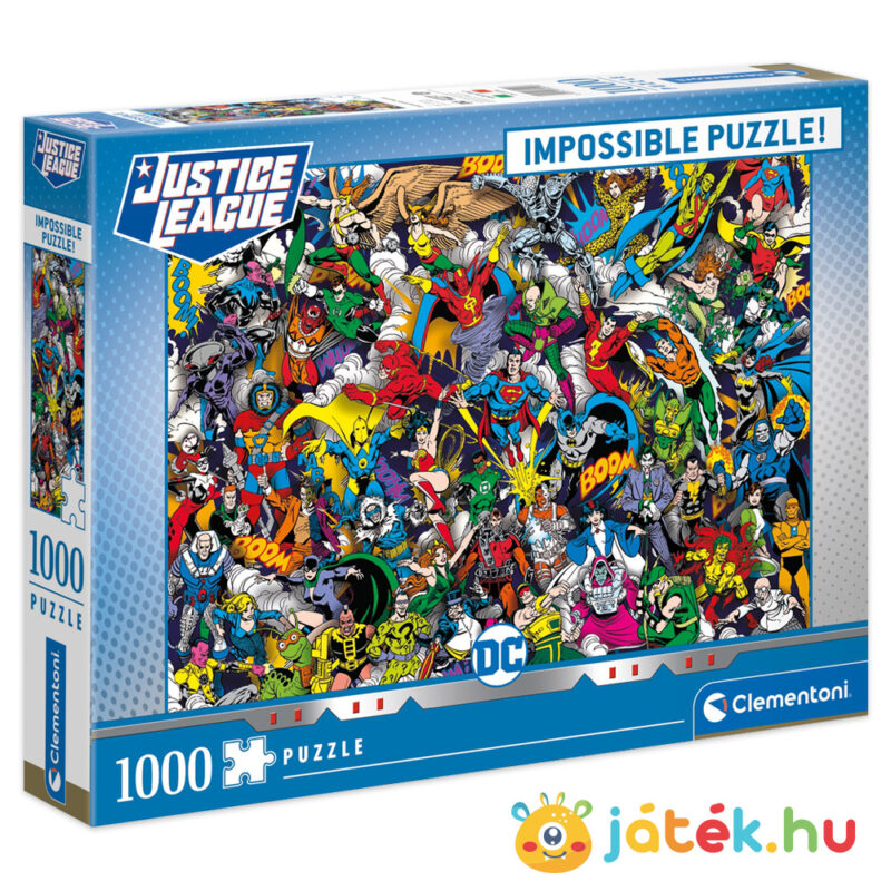 DC Comics, Az igazság ligája: A lehetetlen puzzle előről - 1000 db - Clementoni Impossible Puzzle 39599
