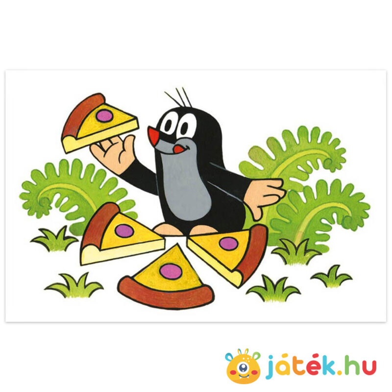 Kisvakond pizzát eszik fa mesekocka (6 darabos) - Dino